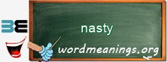 WordMeaning blackboard for nasty